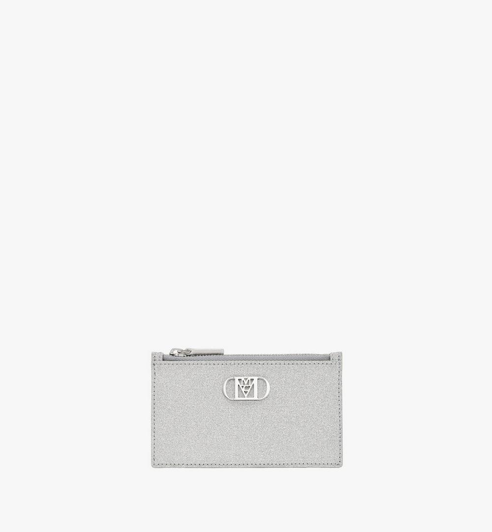 Mode Travia Zip Card Case in Glitter Leather 1